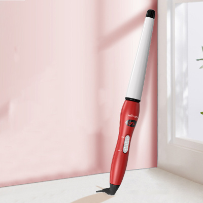 Conical Ceramic coated dual voltage Electric Wand Curling Iron 007