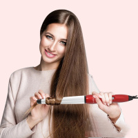 Conical Ceramic coated dual voltage Electric Wand Curling Iron 007