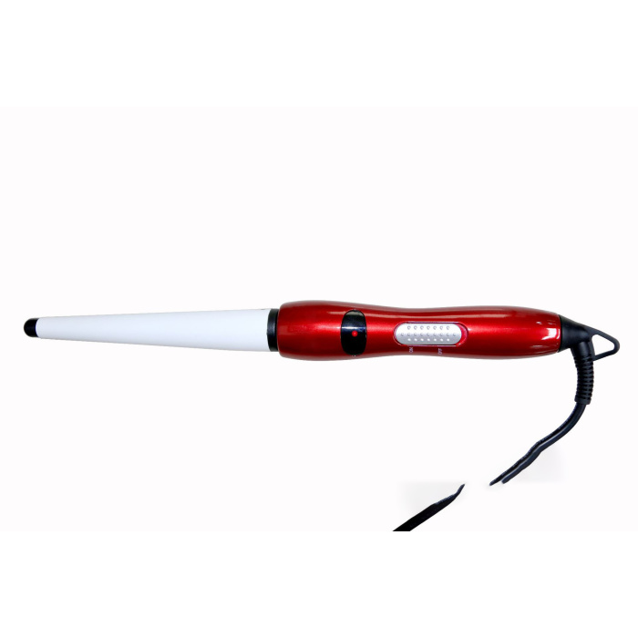 Conical Ceramic coated dual voltage Electric Wand Curling Iron 007
